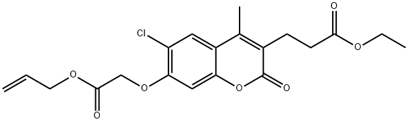 ethyl 3-[6-chloro-4-methyl-2-oxo-7-(2-oxo-2-prop-2-enoxyethoxy)chromen-3-yl]propanoate,577983-30-3,结构式