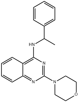 2-morpholin-4-yl-N-(1-phenylethyl)quinazolin-4-amine Struktur