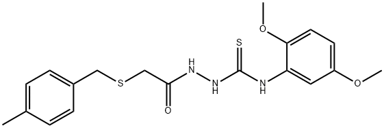 1-(2,5-dimethoxyphenyl)-3-[[2-[(4-methylphenyl)methylsulfanyl]acetyl]amino]thiourea|