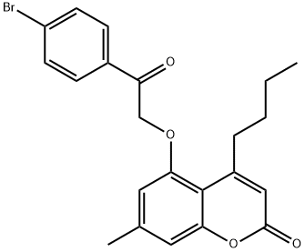 5-[2-(4-bromophenyl)-2-oxoethoxy]-4-butyl-7-methylchromen-2-one Structure