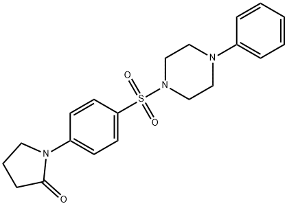 1-[4-(4-phenylpiperazin-1-yl)sulfonylphenyl]pyrrolidin-2-one Struktur