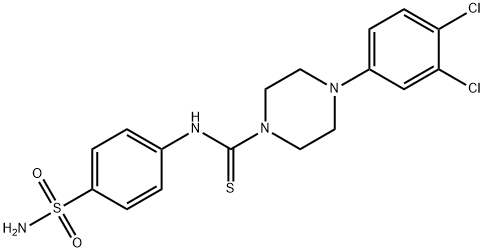 4-(3,4-dichlorophenyl)-N-(4-sulfamoylphenyl)piperazine-1-carbothioamide Structure