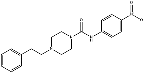 N-(4-nitrophenyl)-4-(2-phenylethyl)piperazine-1-carboxamide Structure