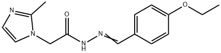 N-[(4-ethoxyphenyl)methylideneamino]-2-(2-methylimidazol-1-yl)acetamide Struktur