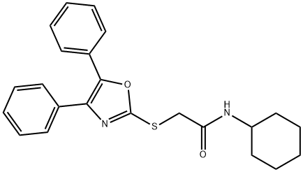 N-cyclohexyl-2-[(4,5-diphenyl-1,3-oxazol-2-yl)sulfanyl]acetamide|