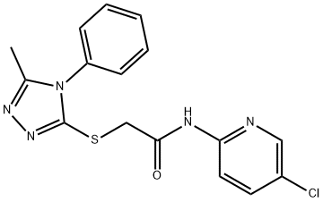 N-(5-chloropyridin-2-yl)-2-[(5-methyl-4-phenyl-1,2,4-triazol-3-yl)sulfanyl]acetamide Structure