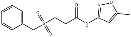 3-benzylsulfonyl-N-(5-methyl-1,2-oxazol-3-yl)propanamide Struktur