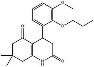 4-(3-methoxy-2-propoxyphenyl)-7,7-dimethyl-3,4,6,8-tetrahydro-1H-quinoline-2,5-dione Structure