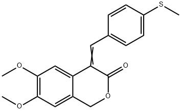 6,7-dimethoxy-4-[(4-methylsulfanylphenyl)methylidene]-1H-isochromen-3-one Structure