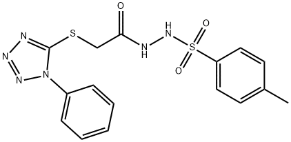 N'-(4-methylphenyl)sulfonyl-2-(1-phenyltetrazol-5-yl)sulfanylacetohydrazide Struktur