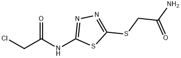 2-[[5-[(2-chloroacetyl)amino]-1,3,4-thiadiazol-2-yl]sulfanyl]acetamide Struktur