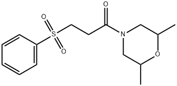 3-(benzenesulfonyl)-1-(2,6-dimethylmorpholin-4-yl)propan-1-one Structure