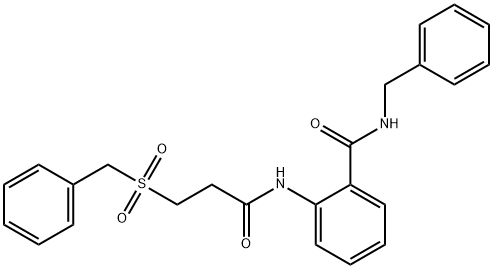 N-benzyl-2-(3-benzylsulfonylpropanoylamino)benzamide Struktur