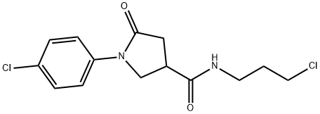 1-(4-chlorophenyl)-N-(3-chloropropyl)-5-oxopyrrolidine-3-carboxamide Struktur
