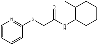 N-(2-methylcyclohexyl)-2-pyridin-2-ylsulfanylacetamide Structure