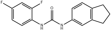 1-(2,4-difluorophenyl)-3-(2,3-dihydro-1H-inden-5-yl)urea Structure