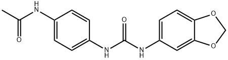 N-[4-(1,3-benzodioxol-5-ylcarbamoylamino)phenyl]acetamide Structure