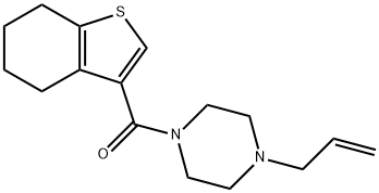 (4-prop-2-enylpiperazin-1-yl)-(4,5,6,7-tetrahydro-1-benzothiophen-3-yl)methanone Structure