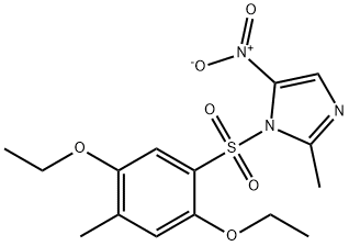 1-(2,5-diethoxy-4-methylphenyl)sulfonyl-2-methyl-5-nitroimidazole Structure