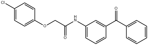 N-(3-benzoylphenyl)-2-(4-chlorophenoxy)acetamide Struktur