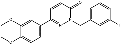 6-(3,4-dimethoxyphenyl)-2-[(3-fluorophenyl)methyl]pyridazin-3-one Structure
