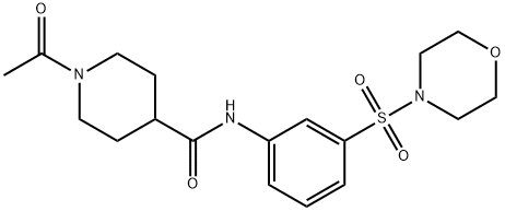 1-acetyl-N-(3-morpholin-4-ylsulfonylphenyl)piperidine-4-carboxamide Structure