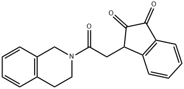 3-[2-(3,4-dihydro-1H-isoquinolin-2-yl)-2-oxoethyl]-3H-indene-1,2-dione Struktur