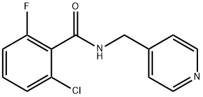 2-chloro-6-fluoro-N-(pyridin-4-ylmethyl)benzamide Struktur