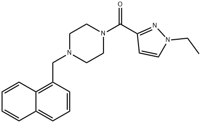(1-ethylpyrazol-3-yl)-[4-(naphthalen-1-ylmethyl)piperazin-1-yl]methanone Structure