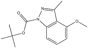 4-Methoxy-3-methyl-indazole-1-carboxylic acid tert-butyl ester Structure