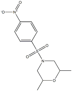2,6-dimethyl-4-(4-nitrophenyl)sulfonylmorpholine,,结构式