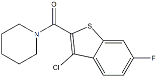 (3-chloro-6-fluoro-1-benzothiophen-2-yl)-piperidin-1-ylmethanone,,结构式