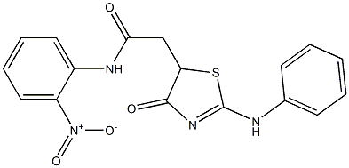 2-(2-anilino-4-oxo-1,3-thiazol-5-yl)-N-(2-nitrophenyl)acetamide Struktur