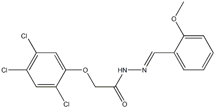 N-[(E)-(2-methoxyphenyl)methylideneamino]-2-(2,4,5-trichlorophenoxy)acetamide Structure