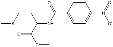 methyl 4-methylsulfanyl-2-[(4-nitrobenzoyl)amino]butanoate Structure