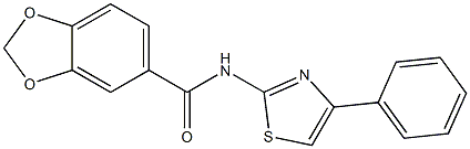 N-(4-phenyl-1,3-thiazol-2-yl)-1,3-benzodioxole-5-carboxamide Structure
