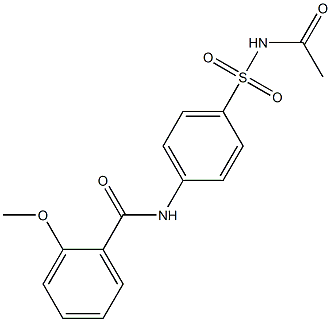 N-[4-(acetylsulfamoyl)phenyl]-2-methoxybenzamide,,结构式