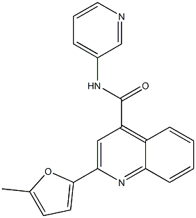 2-(5-methylfuran-2-yl)-N-pyridin-3-ylquinoline-4-carboxamide,,结构式