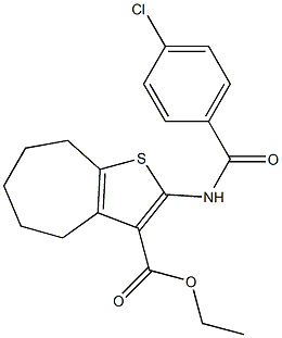 ethyl 2-[(4-chlorobenzoyl)amino]-5,6,7,8-tetrahydro-4H-cyclohepta[b]thiophene-3-carboxylate