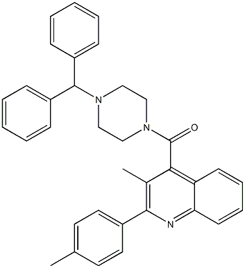 (4-benzhydrylpiperazin-1-yl)-[3-methyl-2-(4-methylphenyl)quinolin-4-yl]methanone