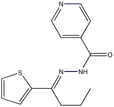 N-[(E)-1-thiophen-2-ylbutylideneamino]pyridine-4-carboxamide,,结构式
