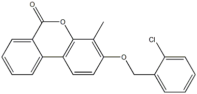 3-[(2-chlorophenyl)methoxy]-4-methylbenzo[c]chromen-6-one Structure