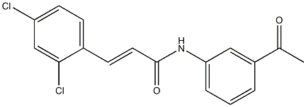 (E)-N-(3-acetylphenyl)-3-(2,4-dichlorophenyl)prop-2-enamide,,结构式