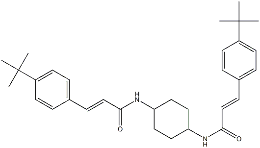 (E)-3-(4-tert-butylphenyl)-N-[4-[[(E)-3-(4-tert-butylphenyl)prop-2-enoyl]amino]cyclohexyl]prop-2-enamide,,结构式