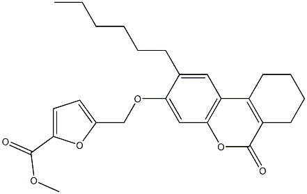  methyl 5-[(2-hexyl-6-oxo-7,8,9,10-tetrahydrobenzo[c]chromen-3-yl)oxymethyl]furan-2-carboxylate