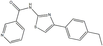 N-[4-(4-ethylphenyl)-1,3-thiazol-2-yl]pyridine-3-carboxamide Struktur