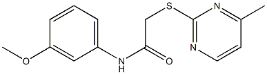  N-(3-methoxyphenyl)-2-(4-methylpyrimidin-2-yl)sulfanylacetamide