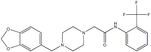 2-[4-(1,3-benzodioxol-5-ylmethyl)piperazin-1-yl]-N-[2-(trifluoromethyl)phenyl]acetamide