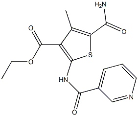 ethyl 5-carbamoyl-4-methyl-2-(pyridine-3-carbonylamino)thiophene-3-carboxylate