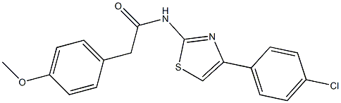  N-[4-(4-chlorophenyl)-1,3-thiazol-2-yl]-2-(4-methoxyphenyl)acetamide